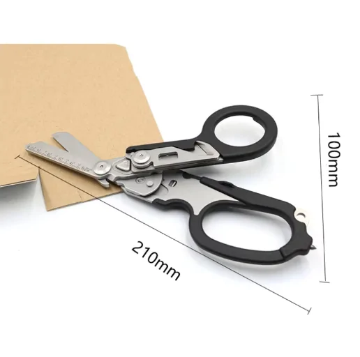 Тактичні Ножиці Мультитул Raptor По Тканині %%sep%% Атравматичні EDC ножиці рятувальника, L-Образні, із серрейтором. Ножиці Лістера, Медичні, з Клiпсою.